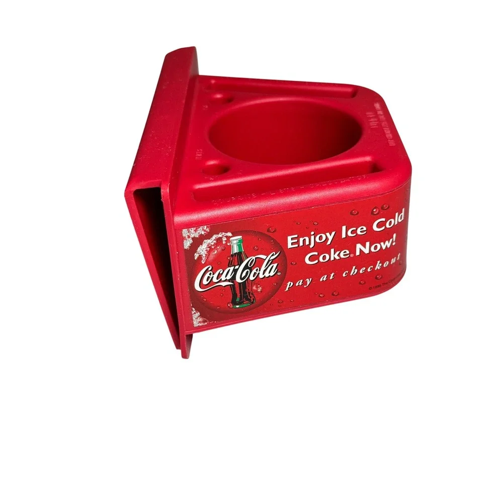 Coca Cola Shopping Cart‎ Caddy Organizer Cup Holder Pouch Red Plastic